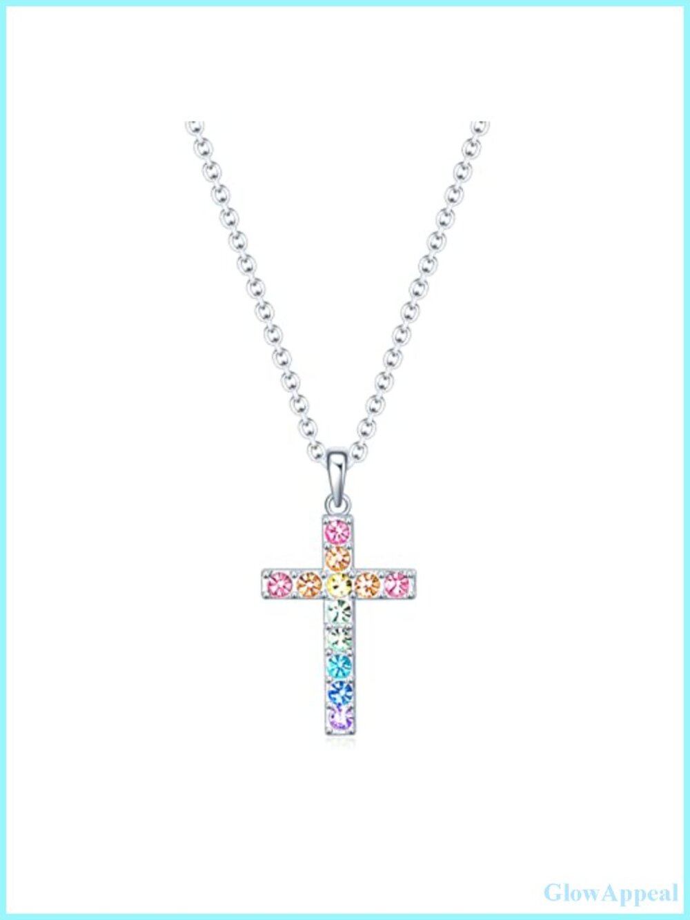 Cross Pendant Necklace for Women First Communion Gift Adjustable Chain